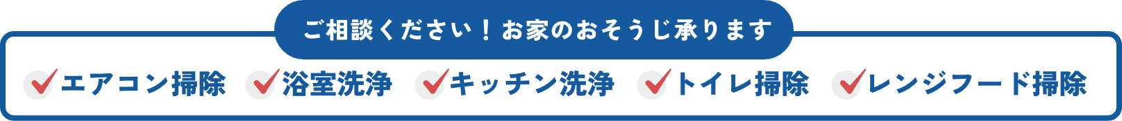 お家のおそうじ承ります